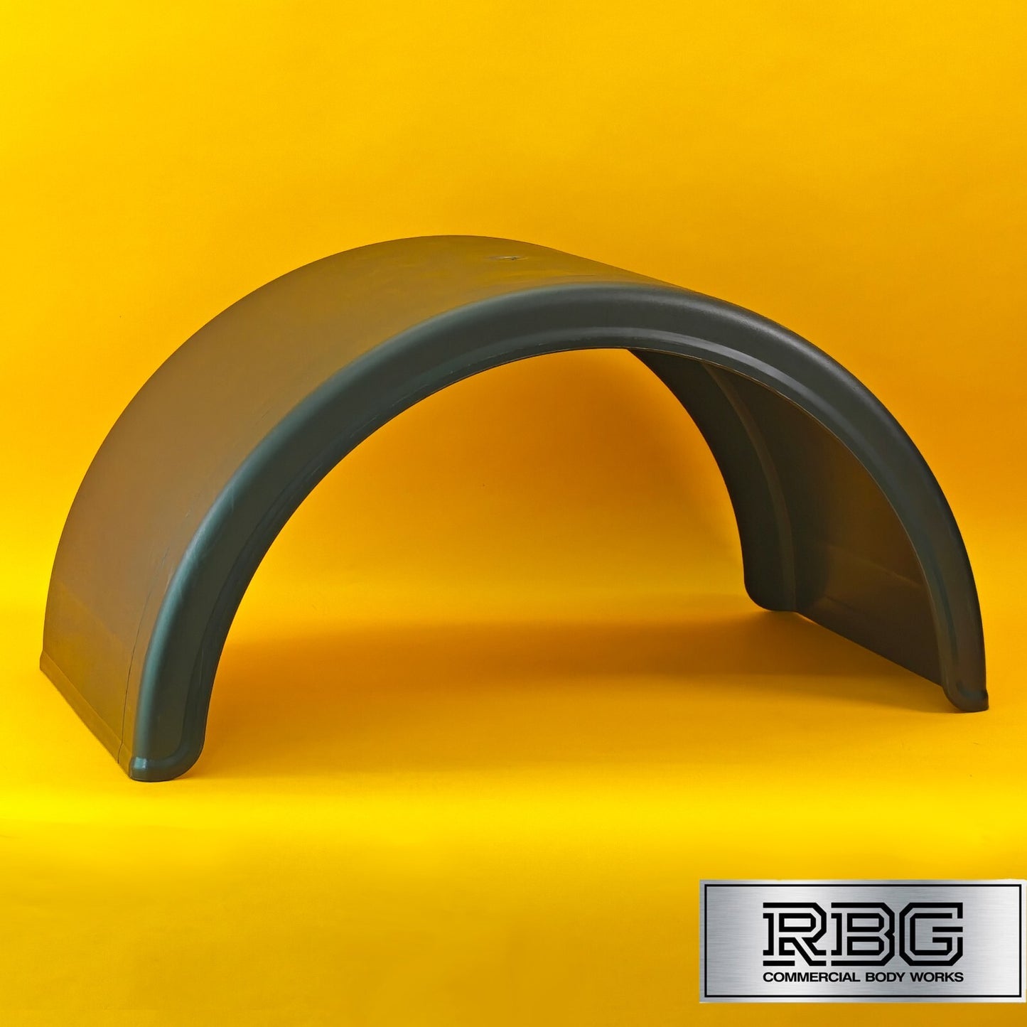 Twin Wheel Mudguard Round Plastic 860X450mm Black Domar for Trucks Italy