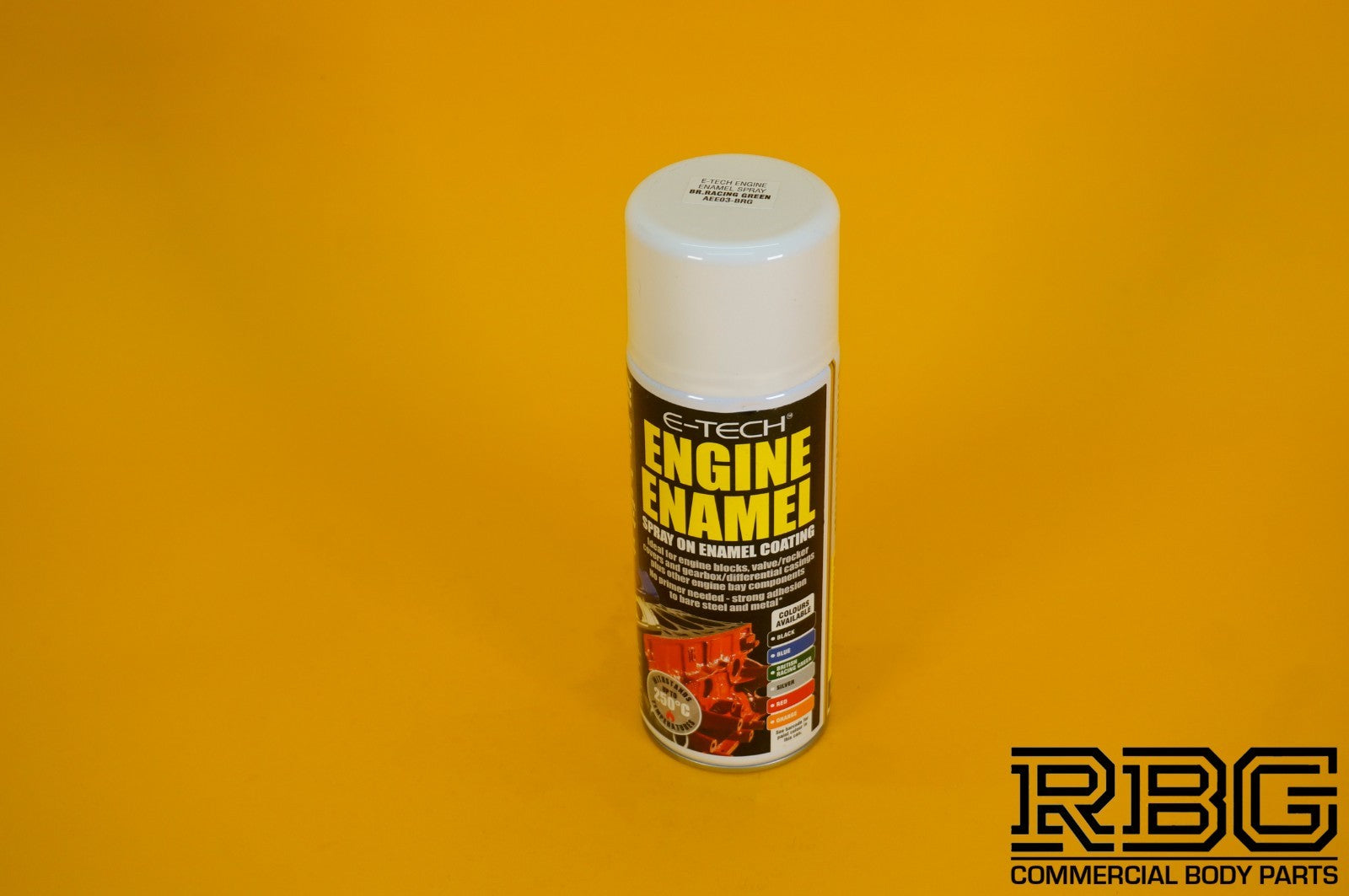 Engine Enamel Spray Coating BRIT RACING GREEN 400ml E-TECH Heat Resistant Paint