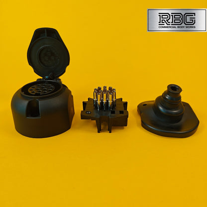 13 Pin Plastic Socket Towing Electrics Sockets for Trailers Vans Caravans Tow