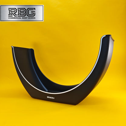 Single Wheel Mudguard Flat Top Plastic 880 x 260mm Black Mud Flap Domar Truck UK