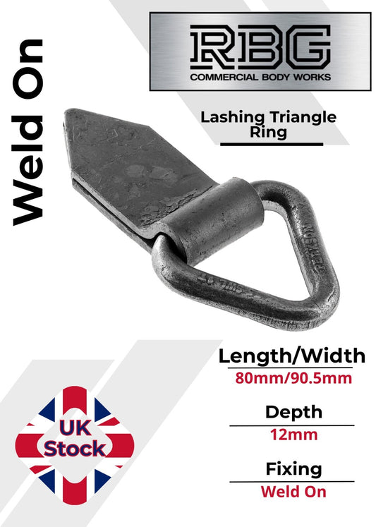 1x Triangular Heavy Duty Lashing Ring Tie Down Weld-on Trailers Recovery Truck