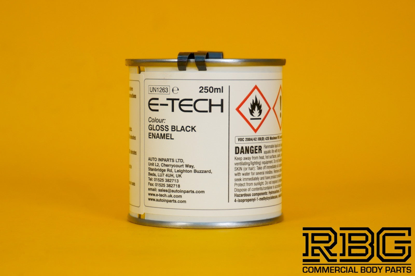 Engine Enamel BLACK Paint Gloss E-TECH High 250ml Resistant for Car Motorbike