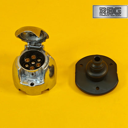 Aluminium Socket & Seal Cover For Socket 7 Pin 12N Towing Trailer Caravan 12V UK