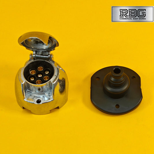 Aluminium Socket & Seal Cover For Socket 7 Pin 12N Towing Trailer Caravan 12V UK