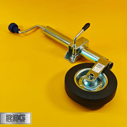 48mm Jockey Wheel + Clamp For Trailer / Caravan 100Kg Telescoping 570mm-810mm UK
