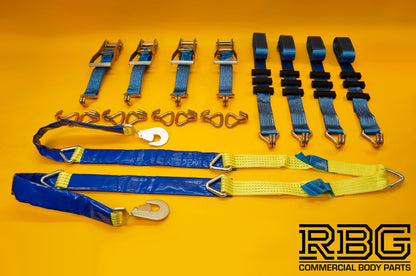 Recovery Strap SET 5Ton Over Wheel 4m x 50mm + Winching Assistance Strap 1.5m