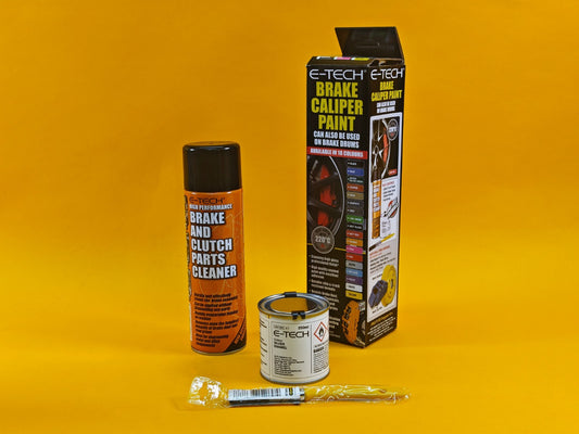 Brake Caliper Paint Kit SILVER Paint + Cleaner + Brush E-TECH For Car Vehicle UK
