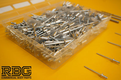 Blind Pop Rivets Assorted Aluminium Head Steel Shank 12Sizes + DORMER DRILL BITS