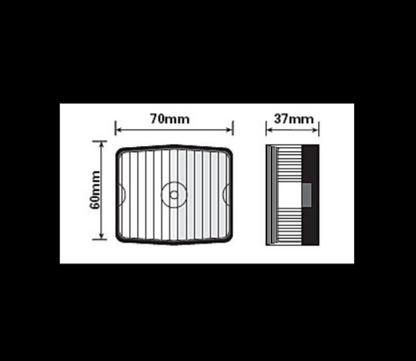 Front Clear Marker Light Lamp for Trailer Caravan 12/24V Jokon PL115 UK