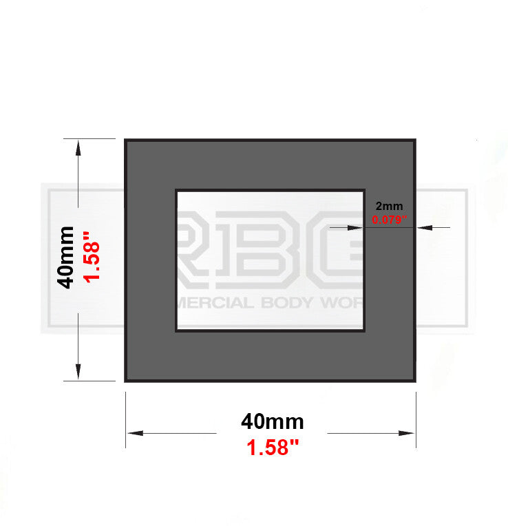 ALUMINIUM RECTANGULAR & SQUARE BOX SECTION Various Sizes Metric Free UK Delivery