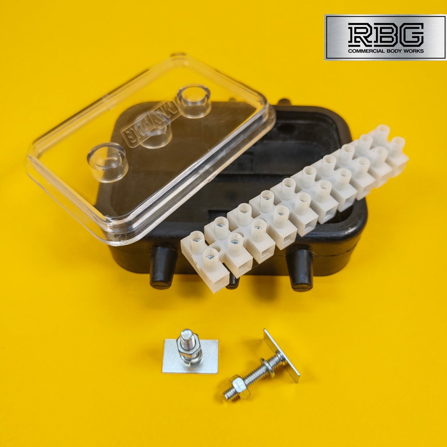 10 Way Junction Box Rubber Waterproof Block for Towing Trailer Caravan 12V & 24V