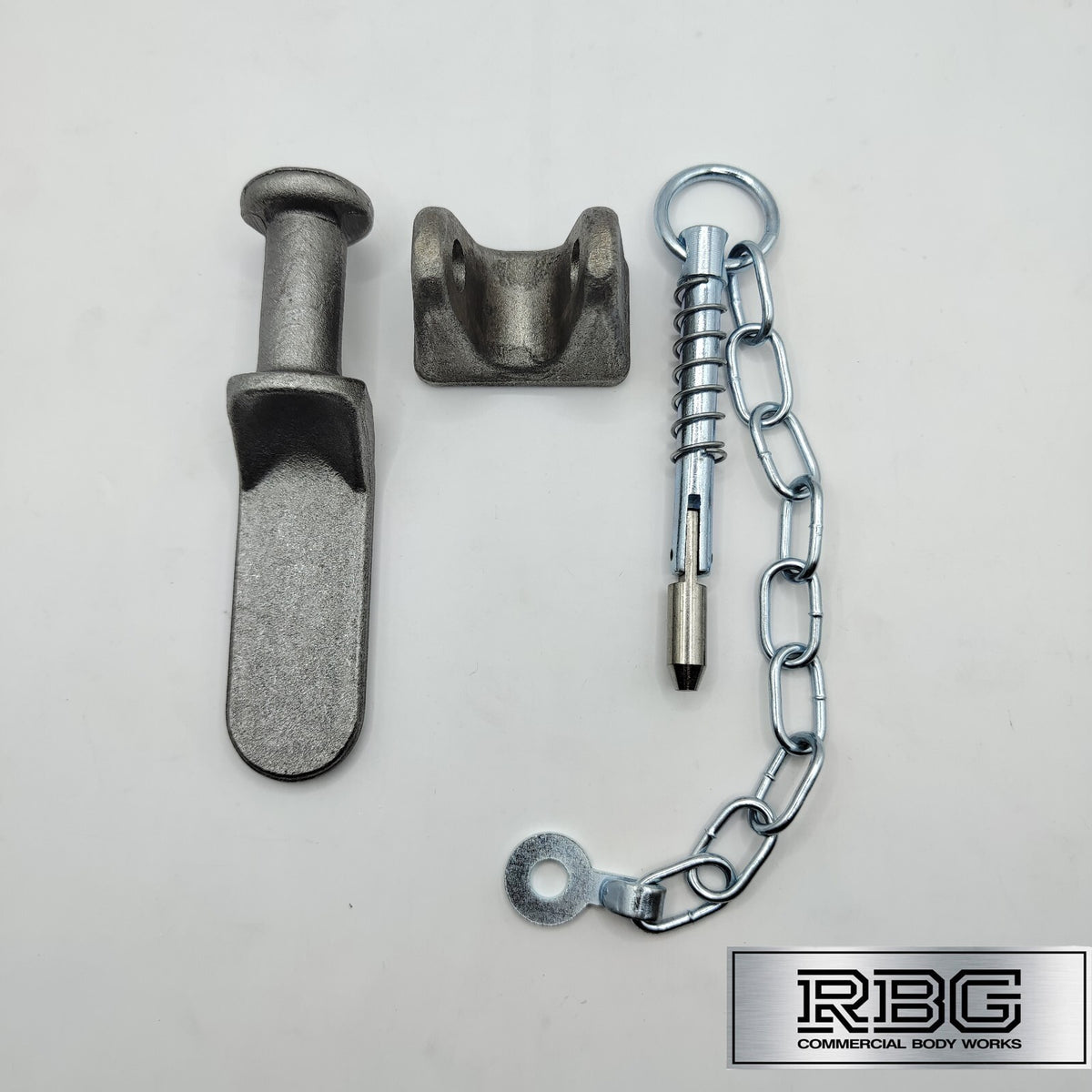 2x Tailboard Forket, Lug & SPRING LOADED Sword Pin & Chain Truck Trailer Drop