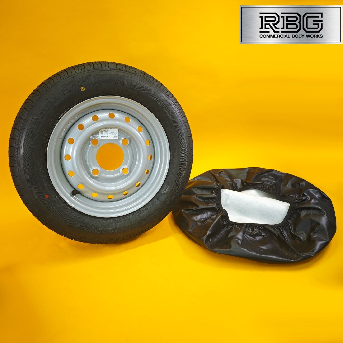 Wheel & Tyre + Cover 145/R13 for Maypole MP69193 & MP69213 Trailers 130mm PCD UK