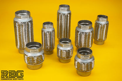 Flexible Exhaust Connector Joint Weld On Repair Flexi Pipe Tube - VARIOUS SIZES