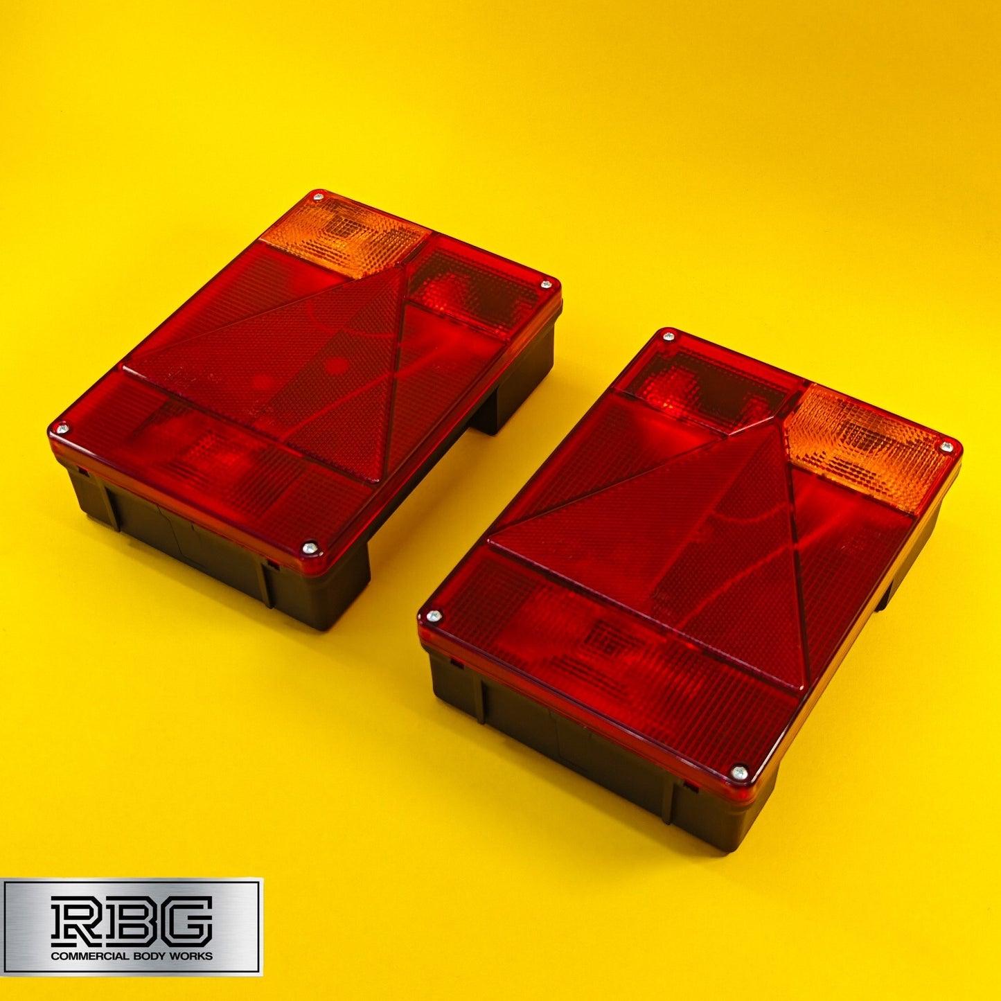 Rear Combination Light PAIR LEFT & RIGHT Rectangular Lamp Radex 6800 For Trailer