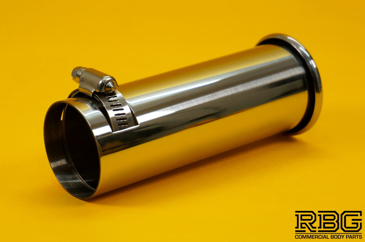 Rolled End Exhaust Tip Stainless Steel Round Tailpipe 36mm-46mm Fitting Range