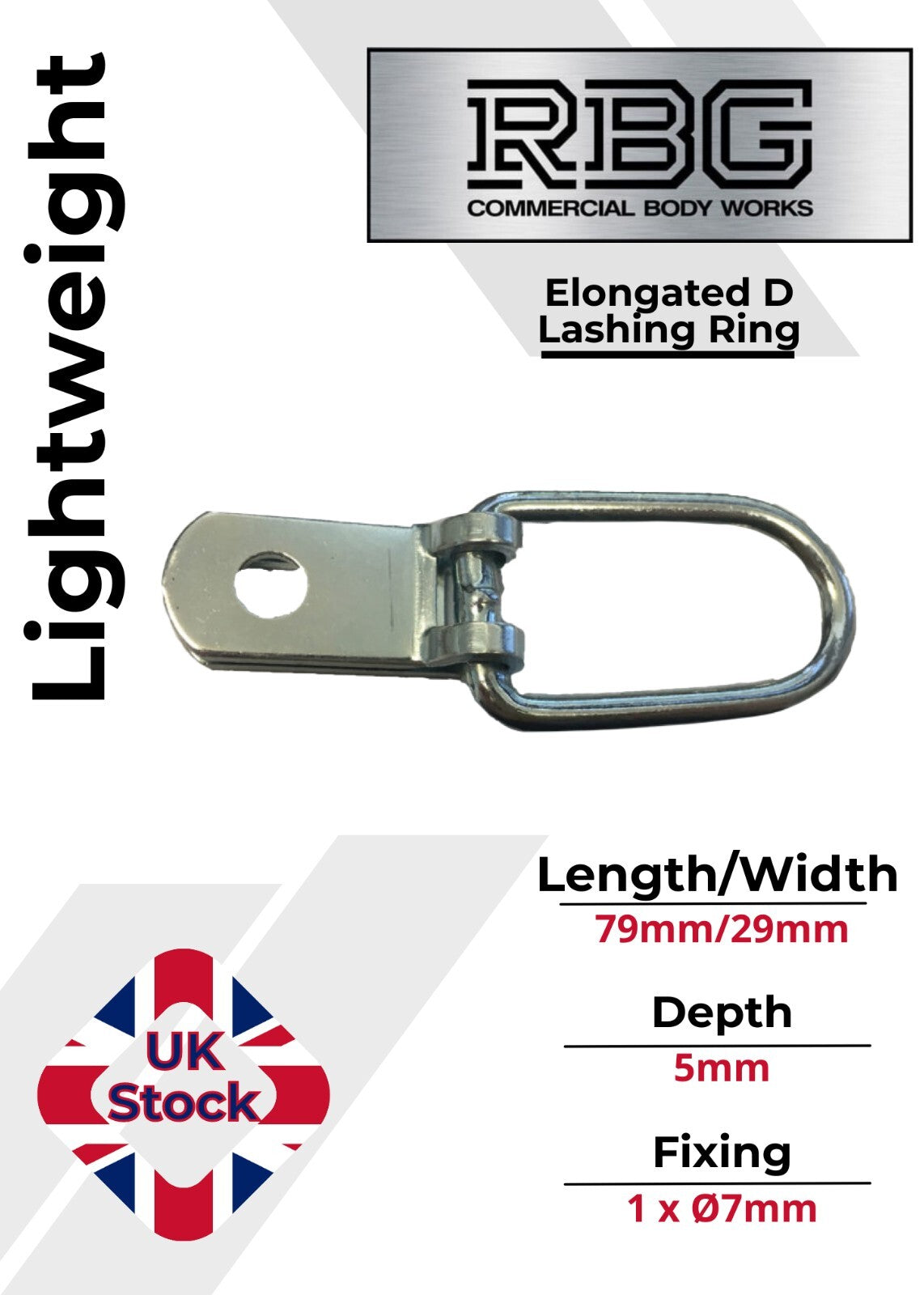 2x Small Lashing Ring Tie Down Zinc Plated for Trailer Horsebox Truck Van...