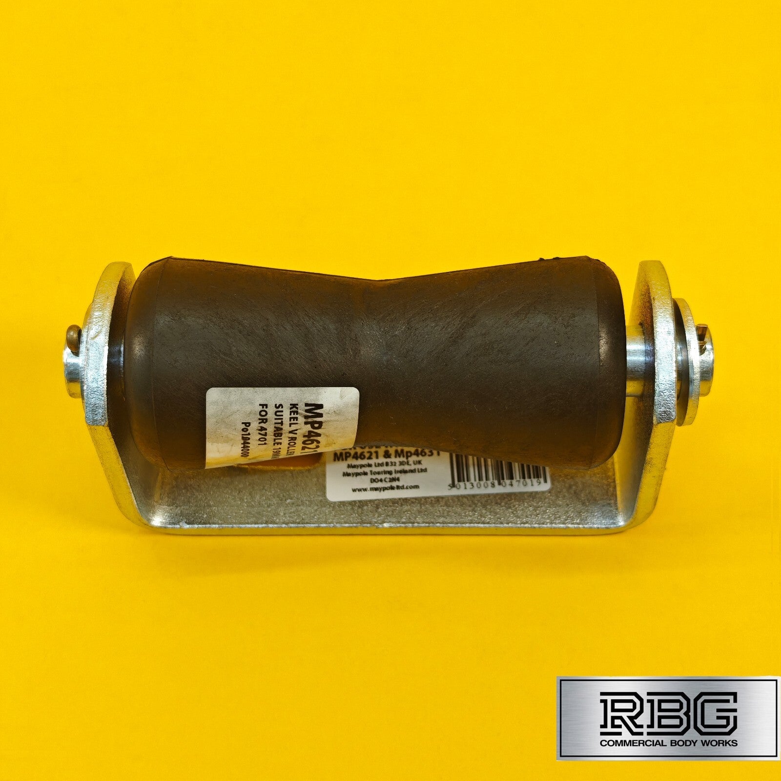 Keel Roller + Bracket 19mm Bore for Boat Trailers Non-Marking Polyurethane UK
