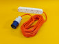 Camping 4 Way Extension Lead 10m Orange Cable 4 Gang 13A Power Sockets Caravan