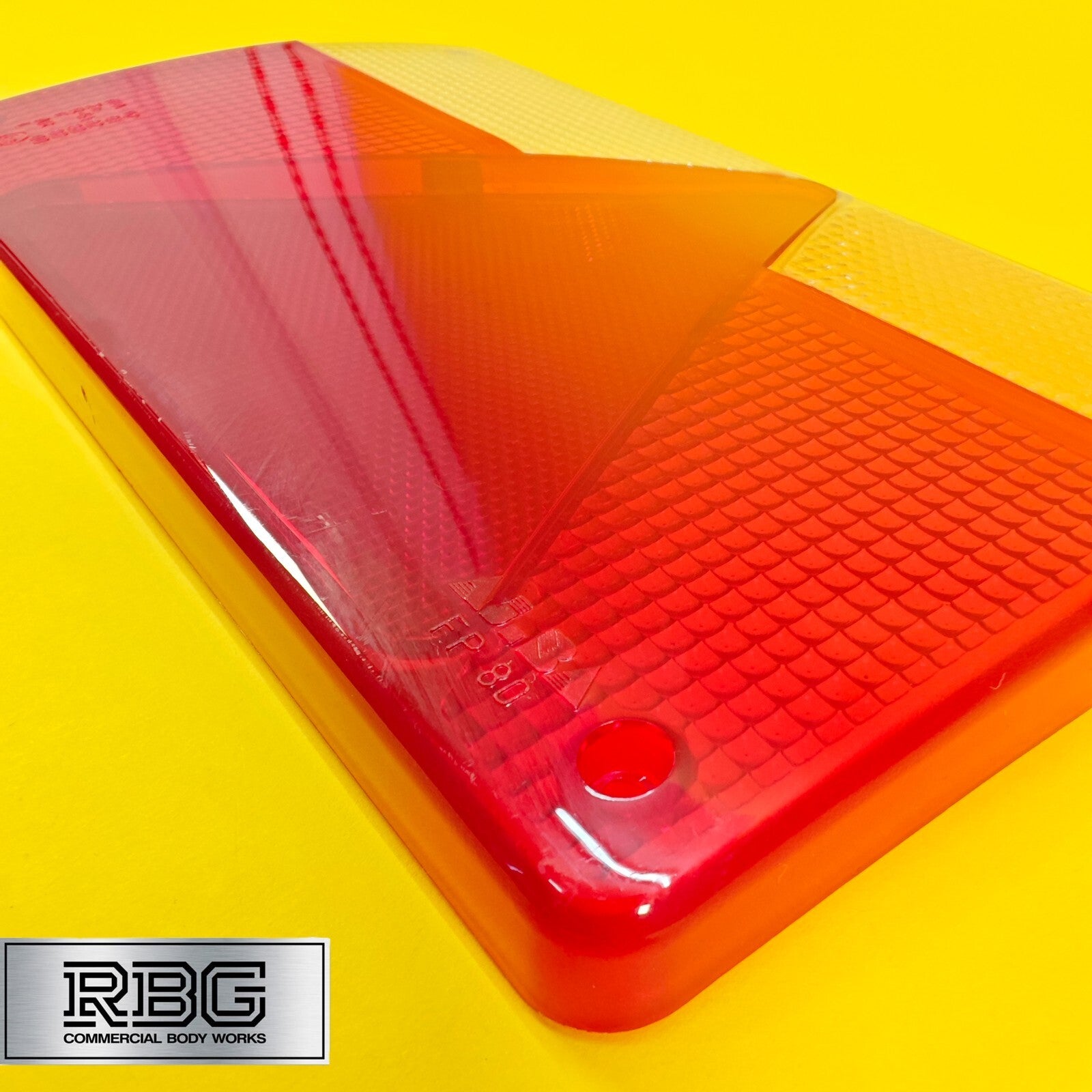 Replacement Lens Rear Light RIGHT for AJBA FP.80 with Orange Reflector Trailer