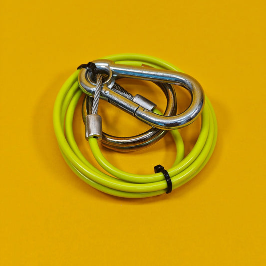 Breakaway Cable PVC Fluorescent Yellow 1mx3mm Trailer Caravan Safety Brake Cable