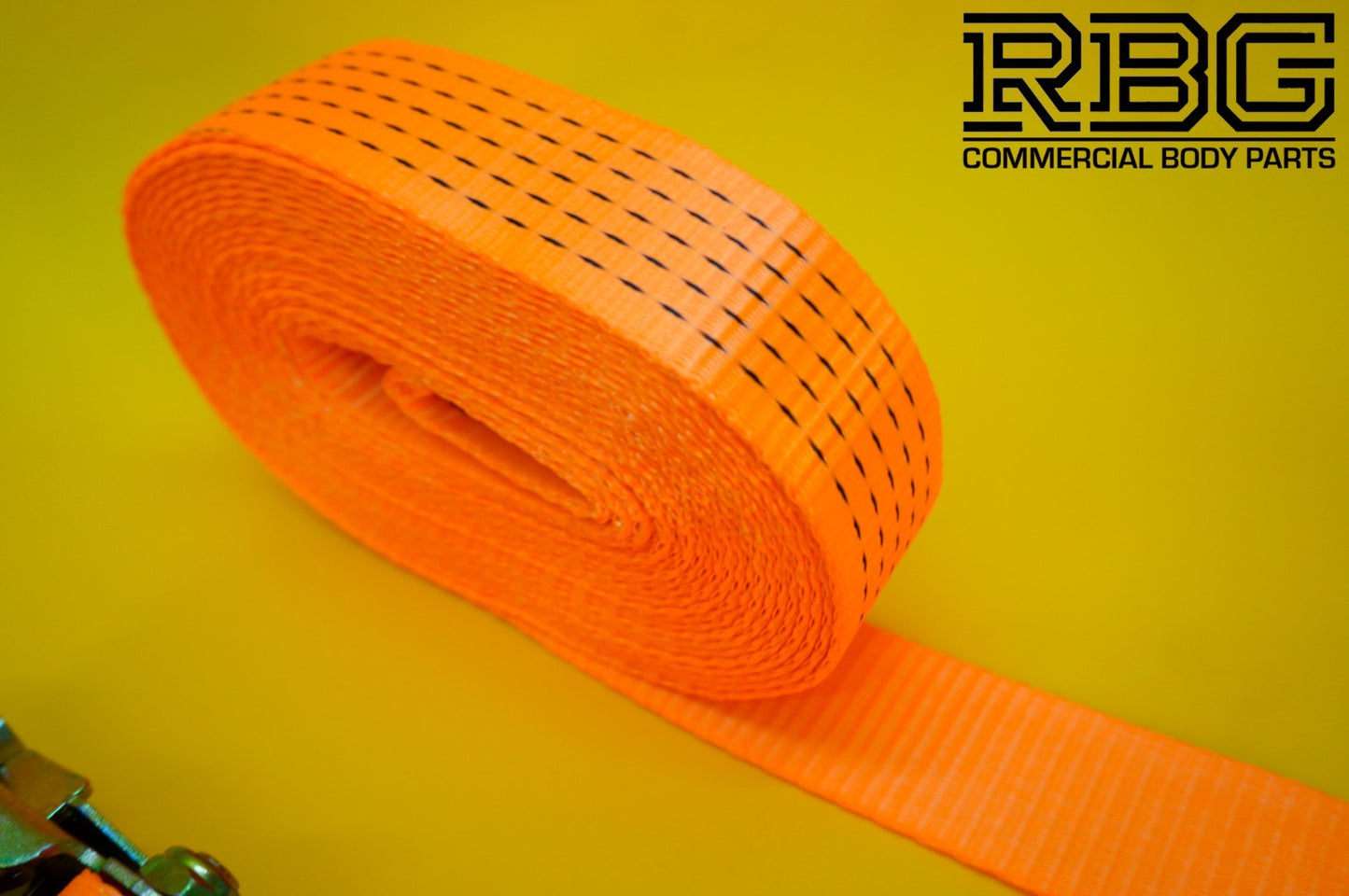 Ratchet Tie Down 50mm Strap 5ton High-Vis Orange 9m Lashing Cargo Recovery