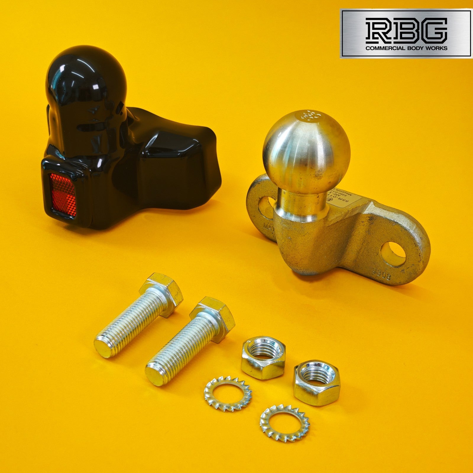 Tow Ball + Cover PVC With Reflector 50mm Tow Hitch Silver Heavy Duty Standard UK