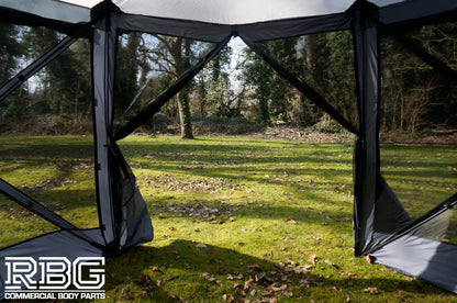 Screen House Gazebo Pop Up 6 Sided Mosquito Netting H230cm, W360cm Large Shelter