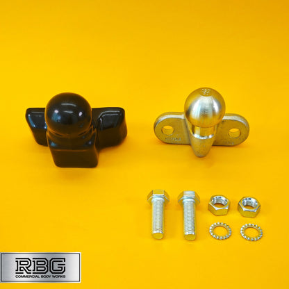 Tow Ball + Cover PVC 50mm Tow Hitch Silver Heavy Duty Standard E Approved UK