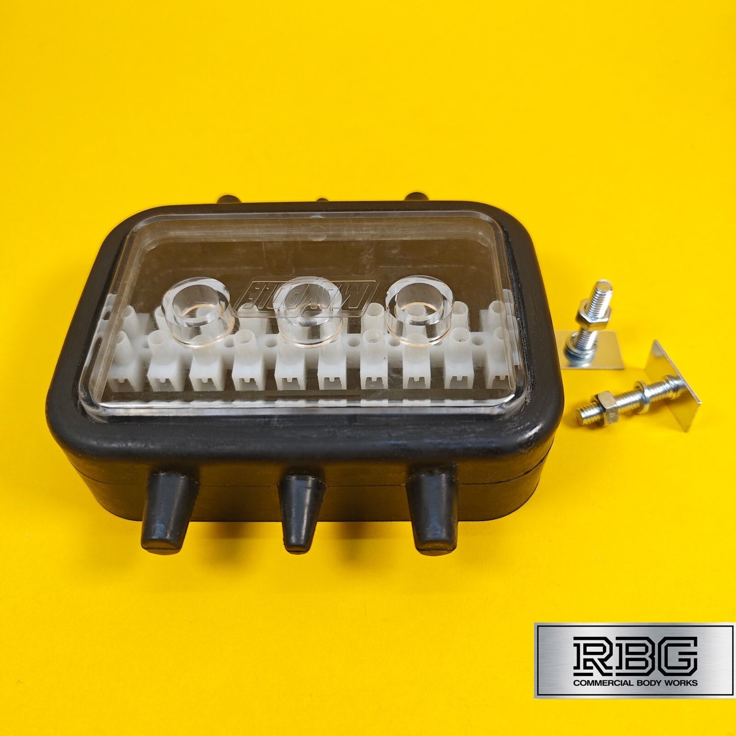 10 Way Junction Box Rubber Waterproof Block for Towing Trailer Caravan 12V & 24V