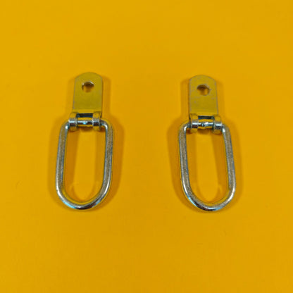 2x Small Lashing Ring Tie Down Zinc Plated for Trailer Horsebox Truck Van...