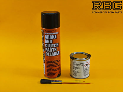 Brake Caliper Paint Kit BRITISH RACING GREEN Paint + Cleaner + Brush E-TECH UK