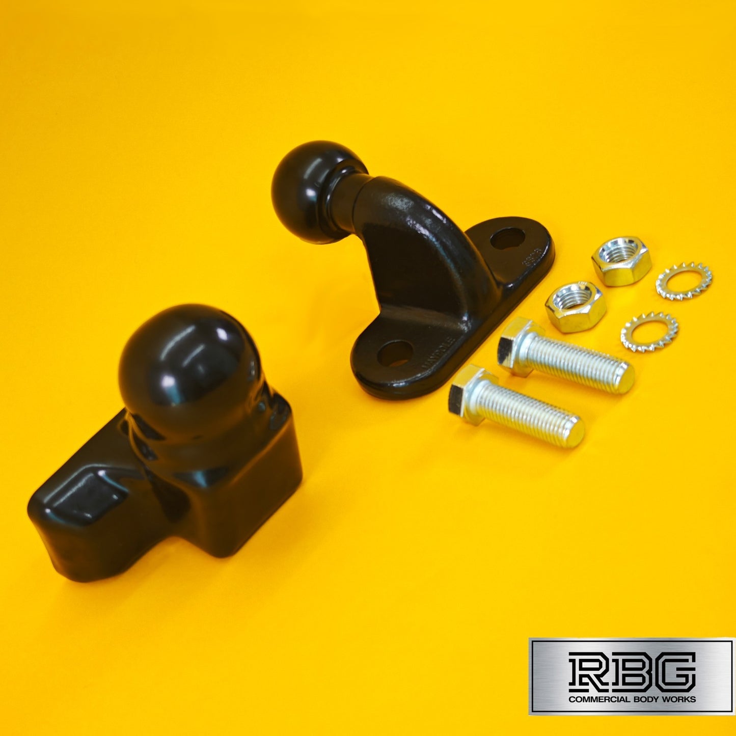 Tow Ball + Cover PVC 50mm Tow Hitch Black Heavy Duty Standard E Approved Caravan