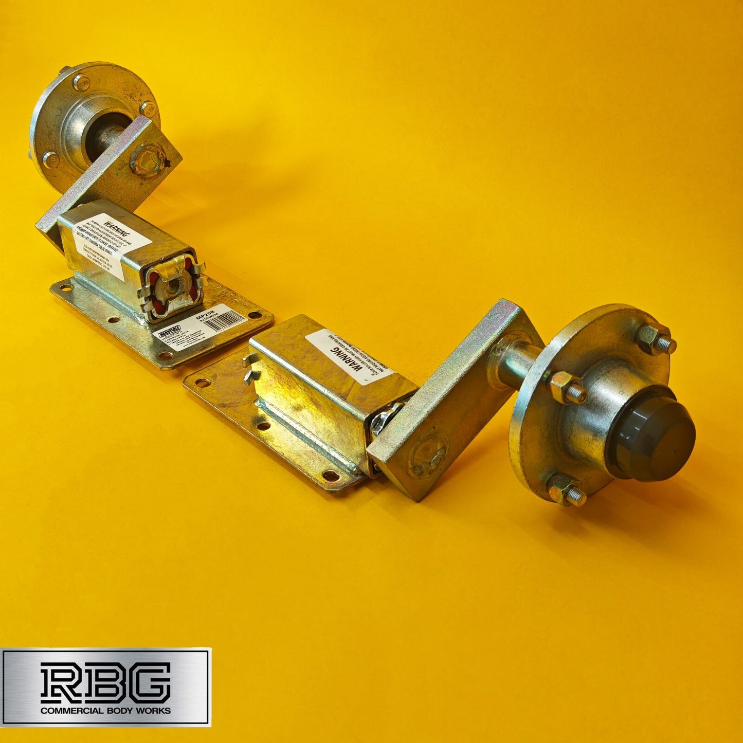 Suspension Unit & Hub PAIR 350kg Zinc Plated With 4 Studs On 4" PCD for Trailers