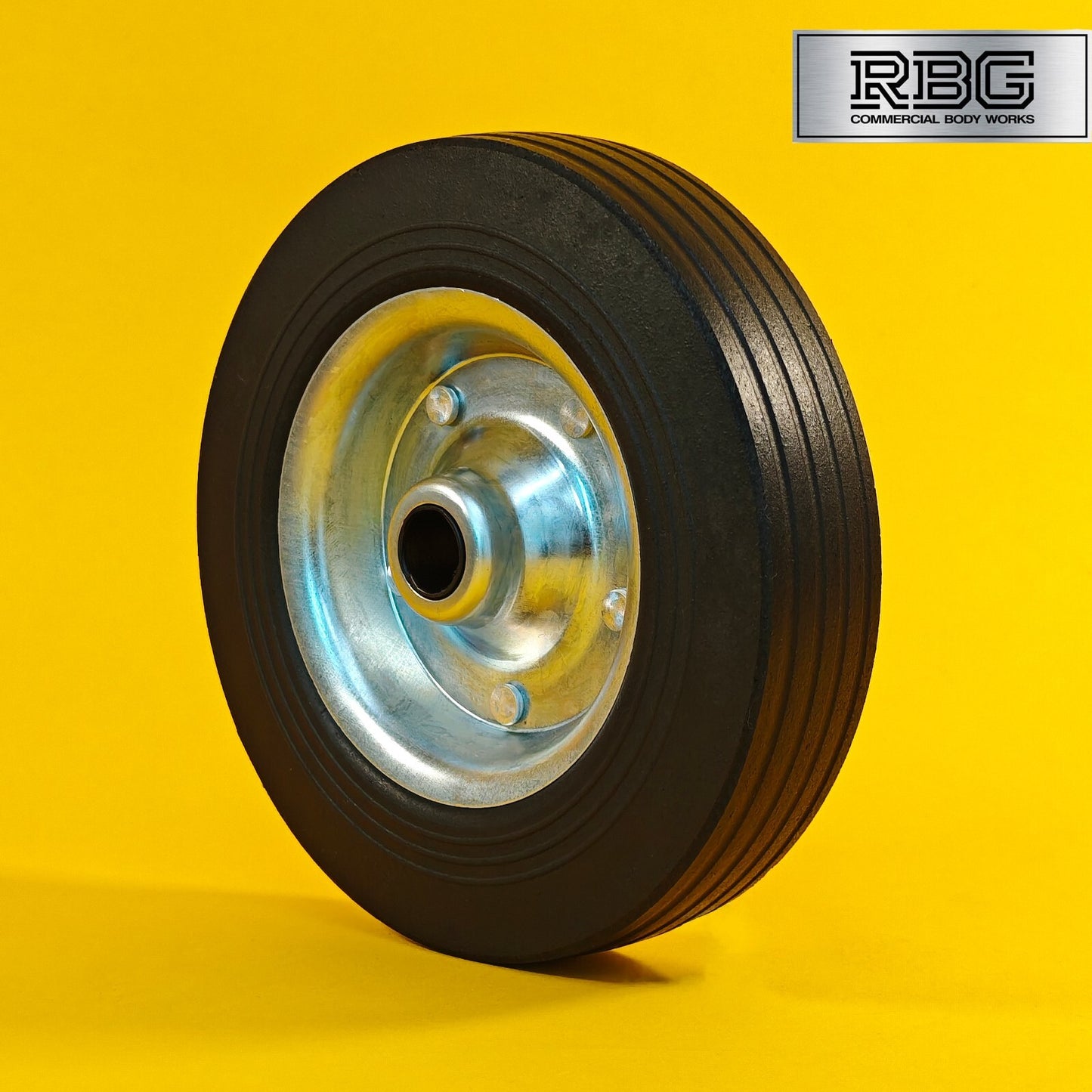 Steel Replacement Wheel 200mm for Jockey Wheels for Trailer Rubber Tyre 8" UK