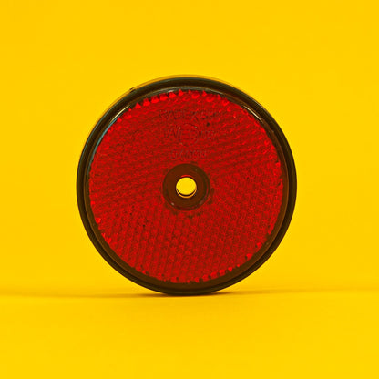 Round Red Reflector Radex 60mm Rear Lighting for Trailer Caravan Horsebox UK