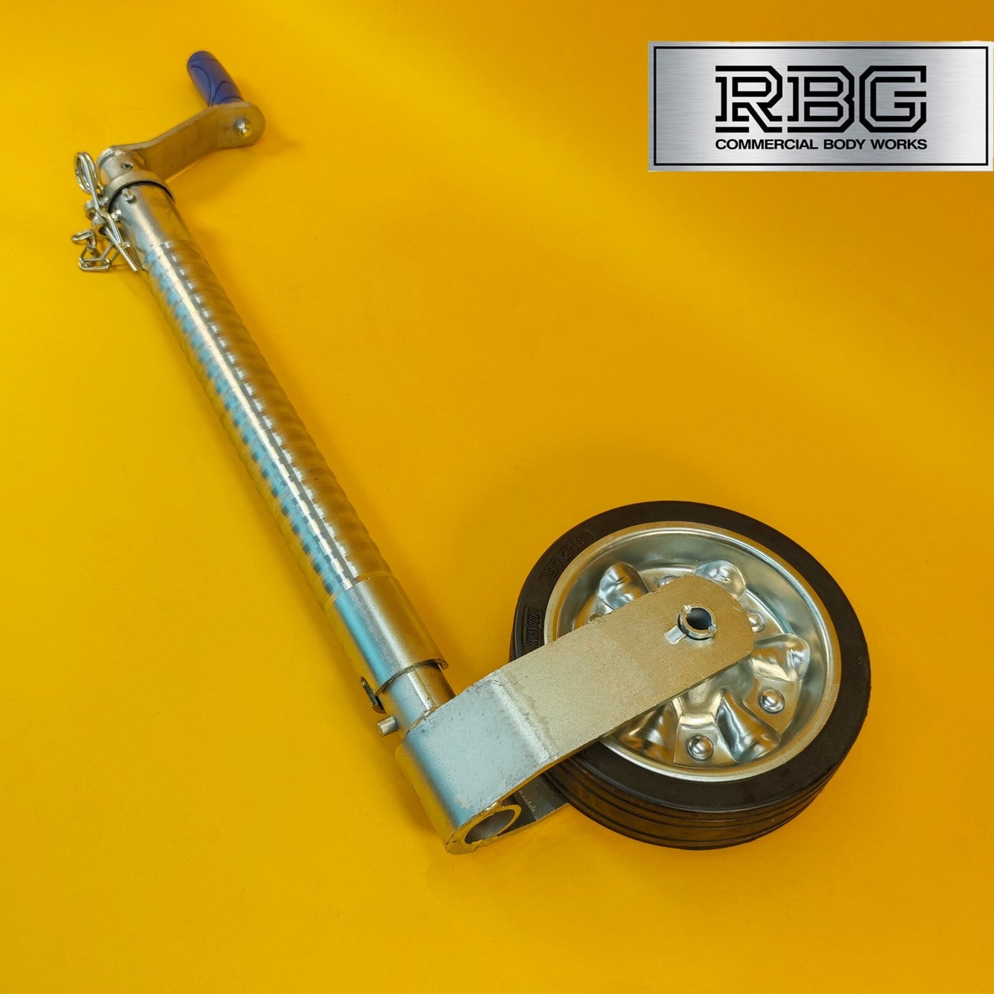 48mm Jockey Wheel Serrated Heavy Duty 500kg Trailer Ifor Williams 615-890mm