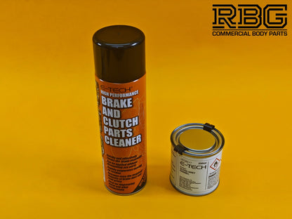 Brake Caliper Paint Kit GREY Paint + Cleaner + Brush E-TECH For Car Vehicle UK