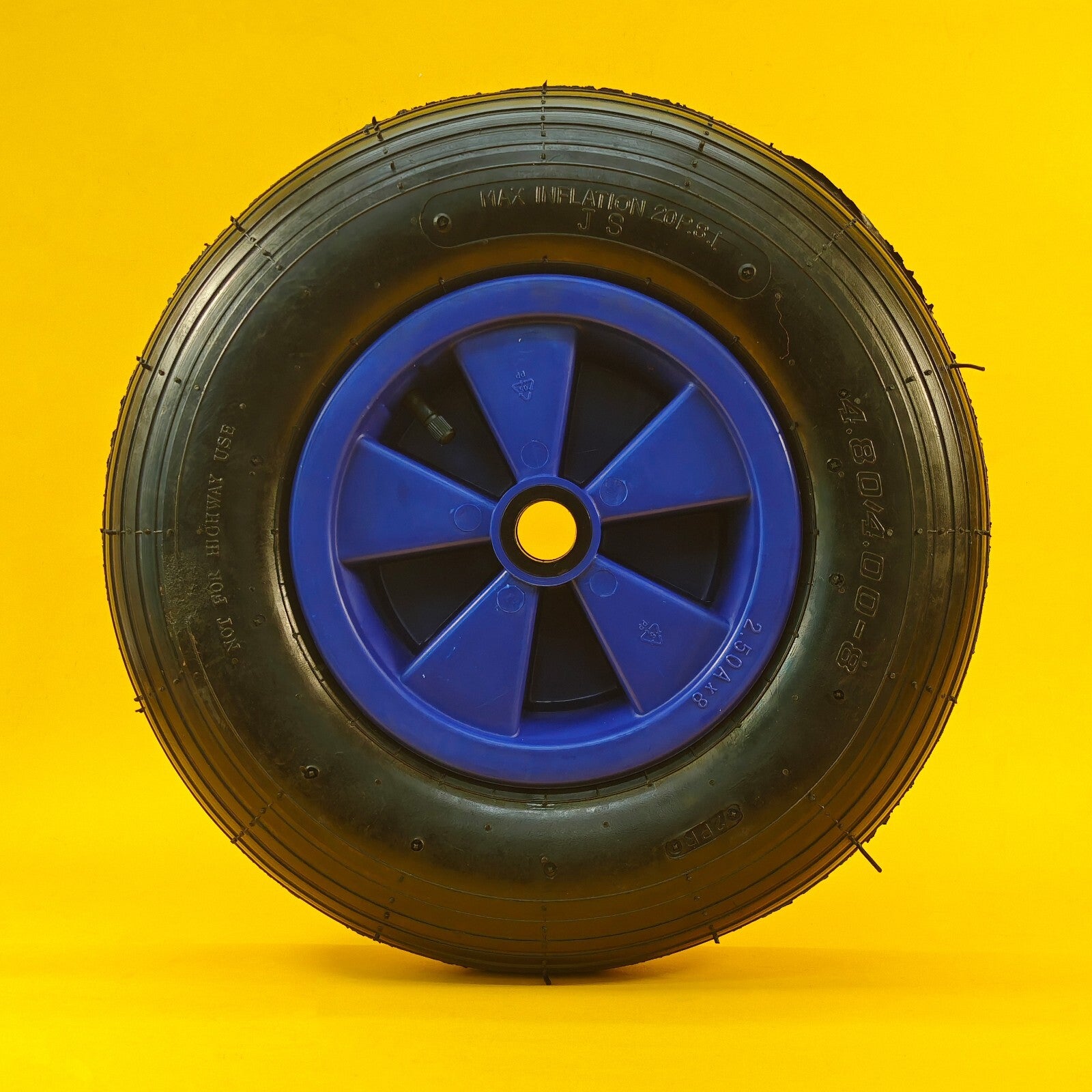 Launch Trolley Wheel 15″ 385mm Pneumatic for Trolleys, Boat Trailers Dinghy UK