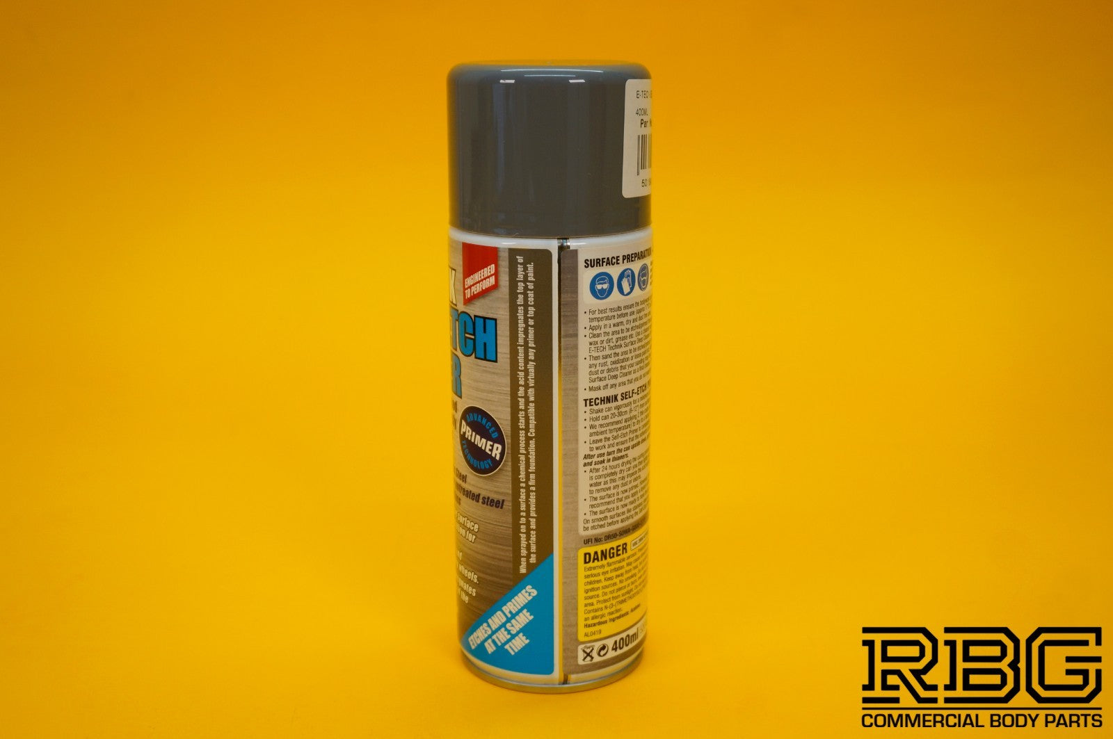 Technik Self Etch Primer Spray GREY Paint 400ml Restoration Refurbishment Metal