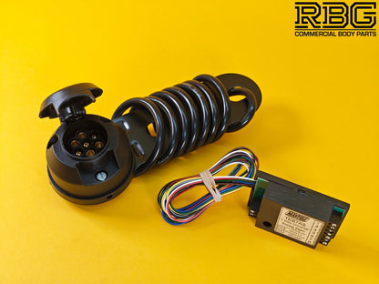 7 Way Bypass Relay + Socket Assembly 12N 7 Pin 1.5m Wire Towing Trailer Caravan