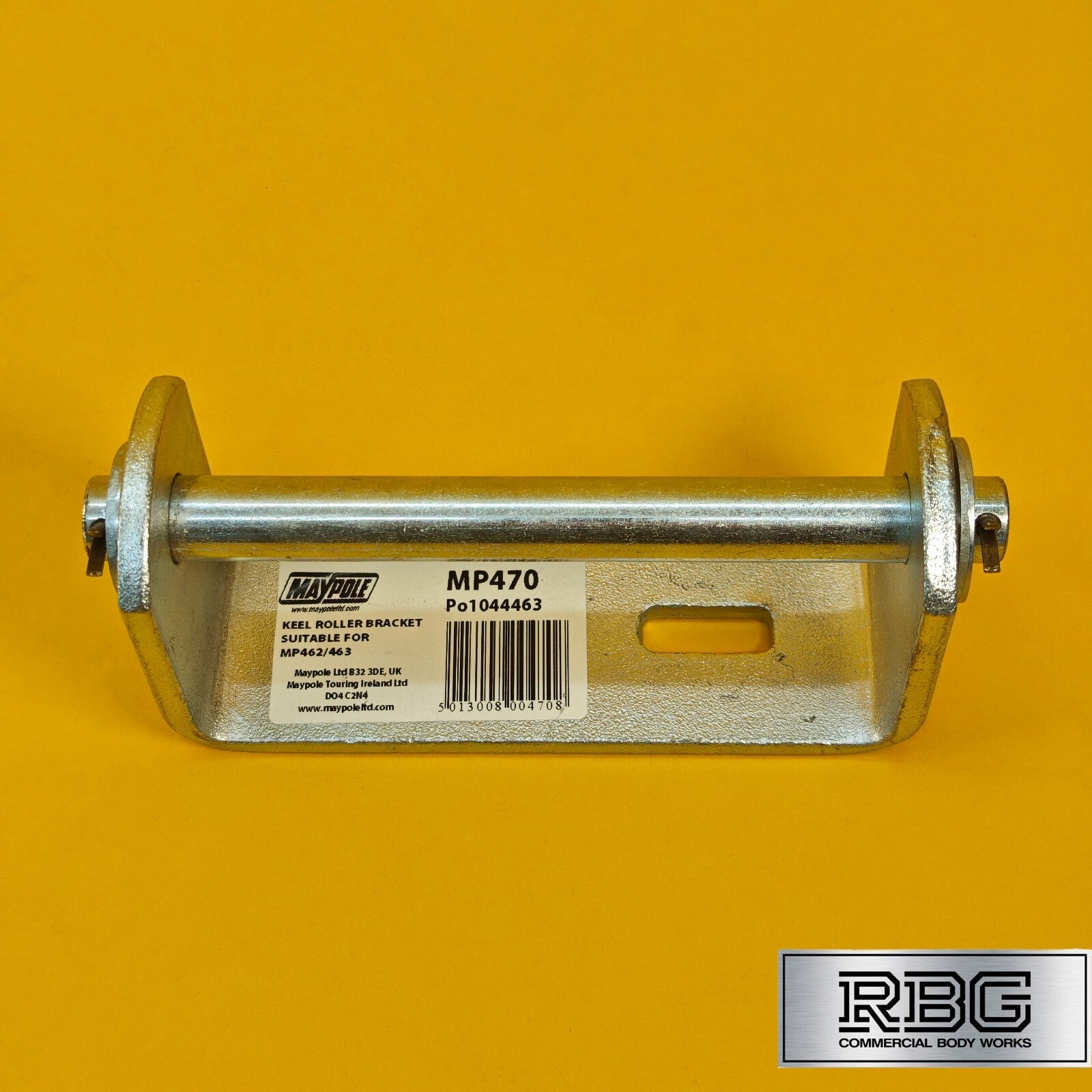 Keel Roller Bracket with 16mm Spindle for Boat Trailers Zinc Plated Steel UK