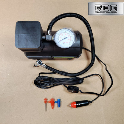 Car Tyre Air Compressor Emergency Pump Maypole Compact 3m Cord 12V Tyre Inflator