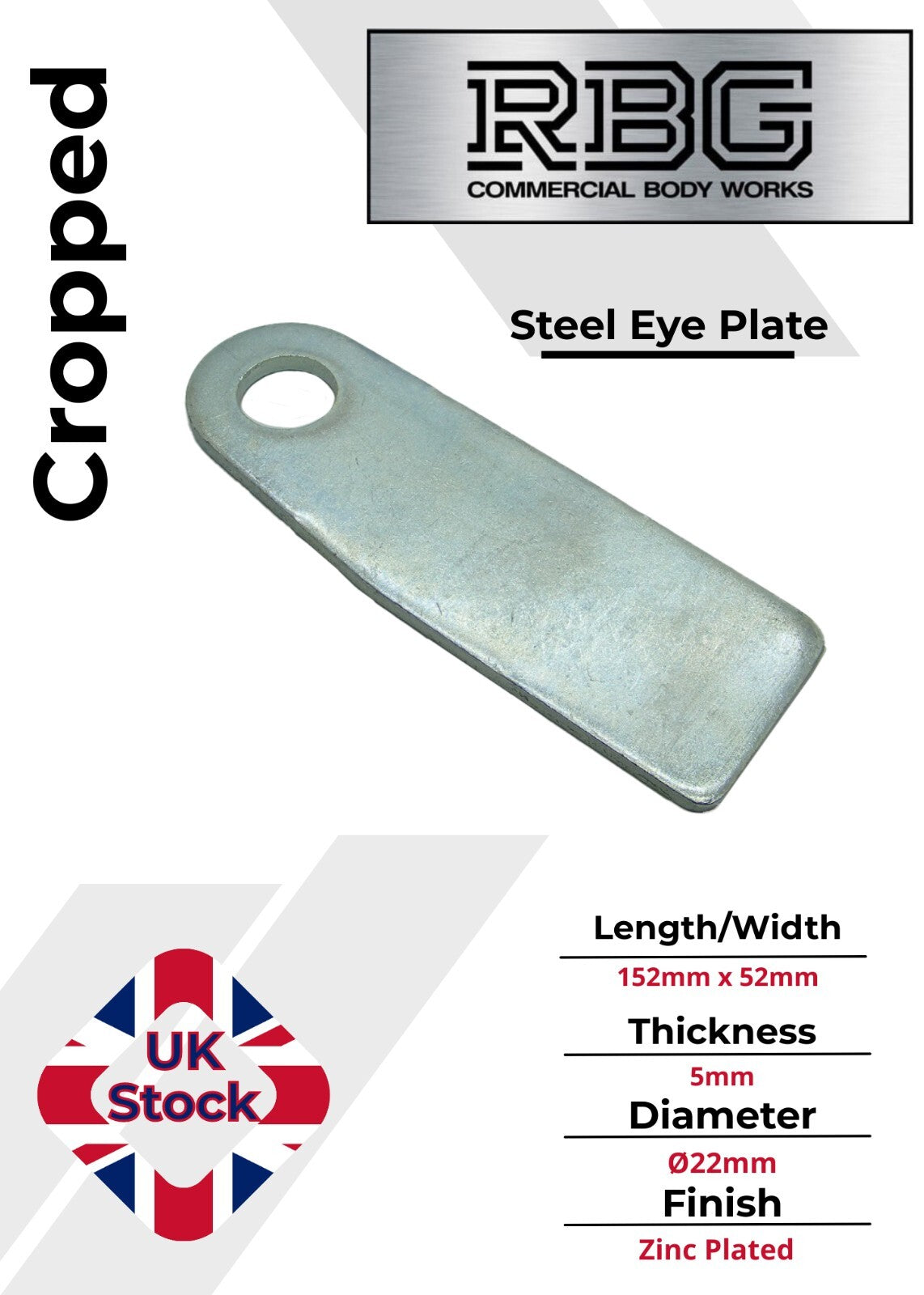2x Tail Gate Fixing Eye Plates Zinc Plated Weld On For Antiluce Drop Pins Truck