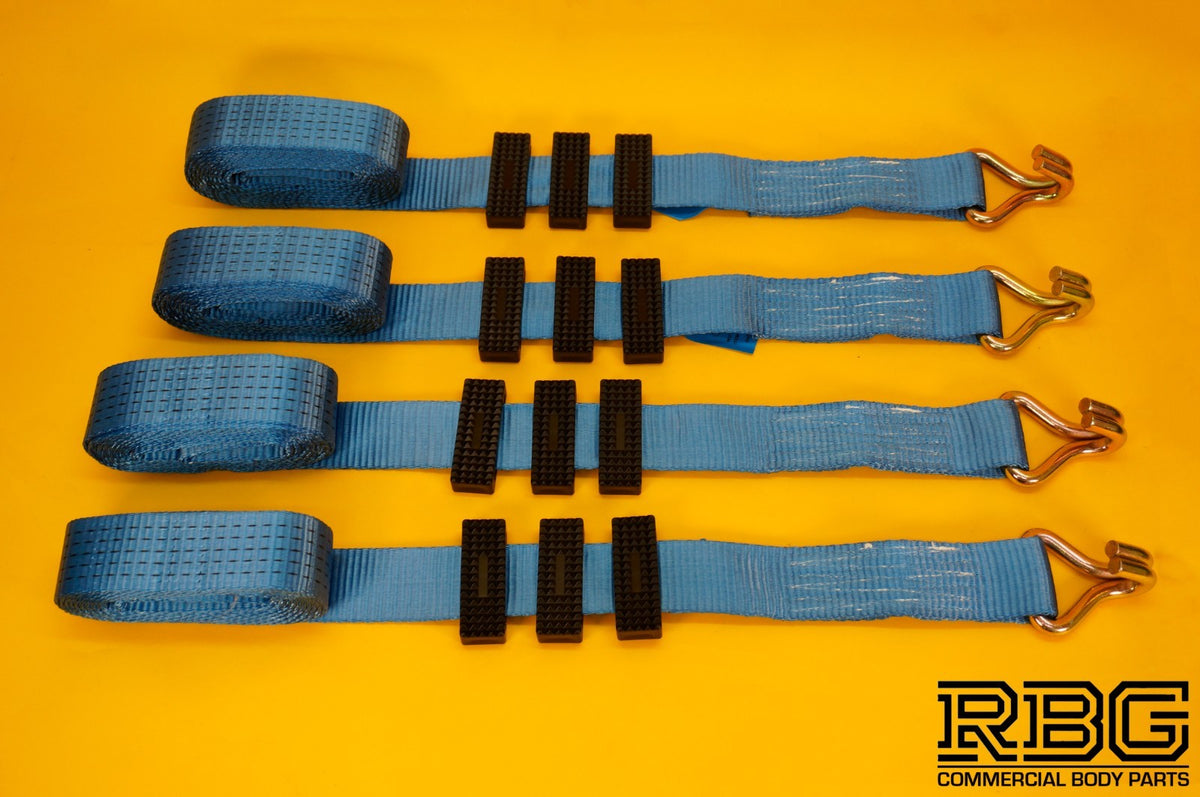 4Pcs Recovery Ratchet Strap 5T Over Wheel 4mx50mm + Axle Recovery Strap 1mx50mm