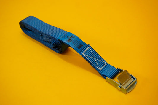 Cam Buckle Lashing Strap 250kg Blue Tie Down 2.5m Trailer Cargo Safety Roof Rack