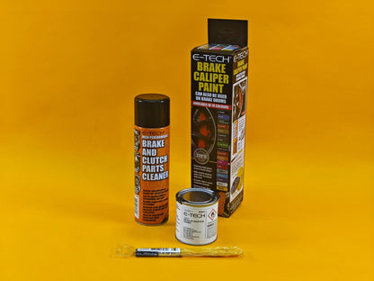 Brake Caliper Paint Kit GRAPHITE, Paint + Cleaner + Brush E-TECH For Car Vehicle