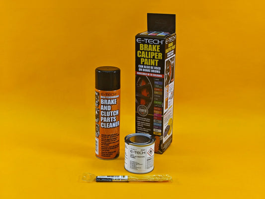 Brake Caliper Paint Kit GRAPHITE, Paint + Cleaner + Brush E-TECH For Car Vehicle