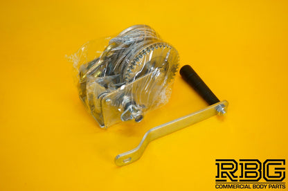 Manual Hand Winch 600lb + Steel Rope 8m & Hook Trailer Caravan Boat Winch Marine