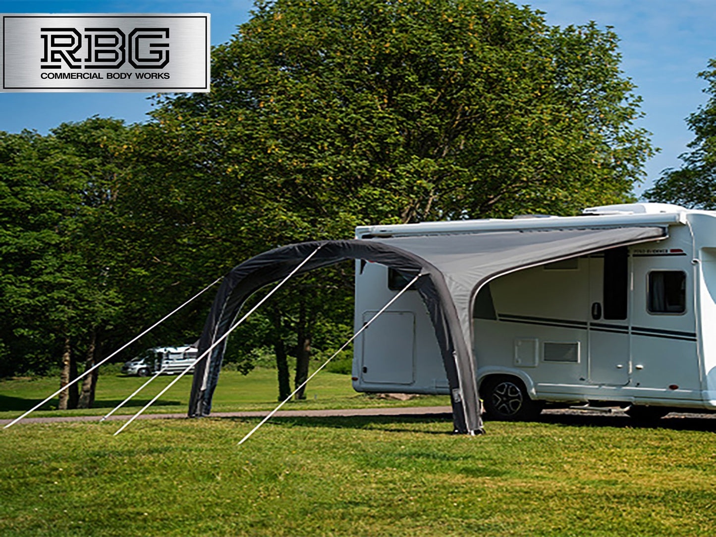 Stratford Air Sun Canopy PRO for Caravans Motorhomes H250cm, W400cm Black/Grey